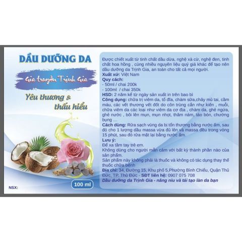 dầu dưỡng da Trịnh Gia
