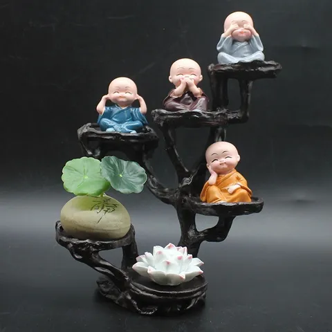 Tượng Chú Tiểu Chibi Thiền Ý – Trang Trí Nhà Cửa, Lối Vào, Kệ Rượu, Văn Phòng
