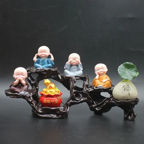 Tượng Chú Tiểu Chibi Thiền Ý – Trang Trí Nhà Cửa, Lối Vào, Kệ Rượu, Văn Phòng