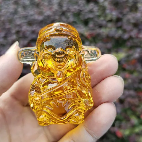 Tượng Ngũ Lộ Thần Tài Pha Lê Lưu Ly – Trang Trí Phòng Khách, Lối Vào, Phong Thủy