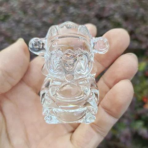 Tượng Ngũ Lộ Thần Tài Pha Lê Lưu Ly – Trang Trí Phòng Khách, Lối Vào, Phong Thủy