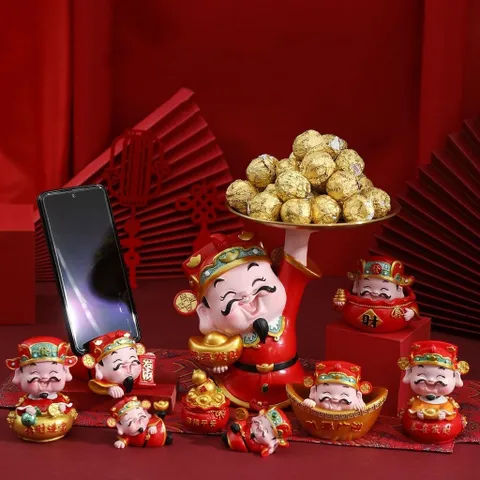 Tượng ông thần tài hũ vàng tài lộc may mắn, đặt bàn làm việc, trang trí nhà cửa Tiệm An Yên