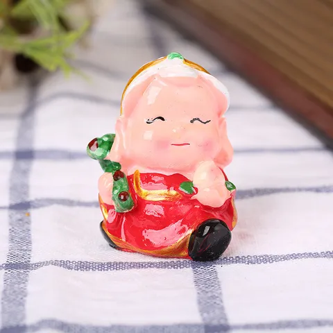 Tượng Thần Tài, Ông Thọ Bà Thọ Mini cao 4.5cm – Trang Trí Bánh Kem, Ô Tô, Để Bàn, Resin