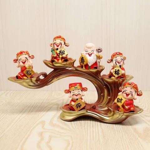 Tượng Thần Tài, Ông Thọ Bà Thọ Mini – Trang Trí Để Bàn, Bánh Kem, Quà Mừng Thọ