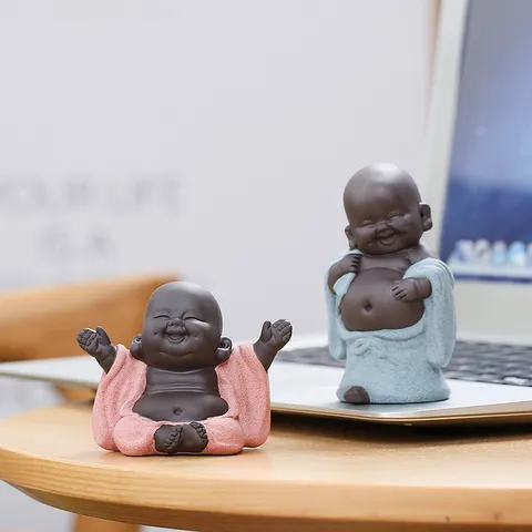Tượng Di Lặc Chiêu Tài Nuôi Trà – Phụ Kiện Bàn Trà, Đồ Chơi Trà Đạo, Trang Trí Resin