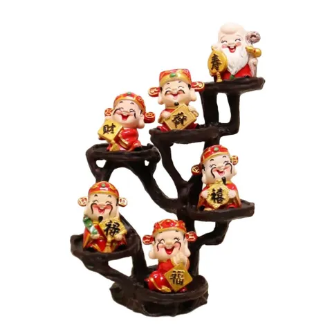 Tượng Thần Tài, Ông Thọ Bà Thọ Mini – Trang Trí Để Bàn, Bánh Kem, Quà Mừng Thọ