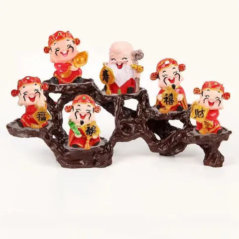 Tượng Thần Tài, Ông Thọ Bà Thọ Mini – Trang Trí Để Bàn, Bánh Kem, Quà Mừng Thọ