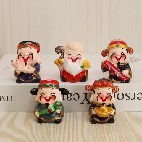 Tượng Thần Tài, Ông Thọ Bà Thọ Mini – Trang Trí Để Bàn, Bánh Kem, Quà Mừng Thọ