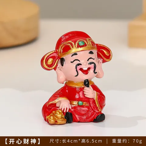 Bộ Tượng Ngũ Lộ Thần Tài Chibi May Mắn – Đồ Trang Trí Bàn Làm Việc Văn Phòng
