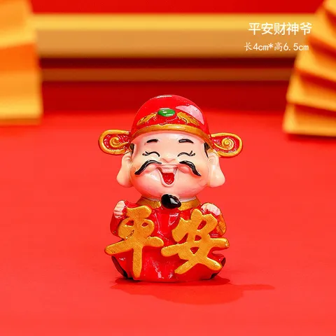 Bộ Tượng Ngũ Lộ Thần Tài Chibi May Mắn – Đồ Trang Trí Bàn Làm Việc Văn Phòng