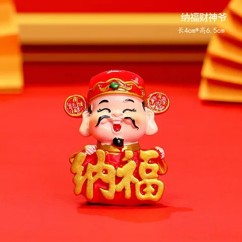 Bộ Tượng Ngũ Lộ Thần Tài Chibi May Mắn – Đồ Trang Trí Bàn Làm Việc Văn Phòng