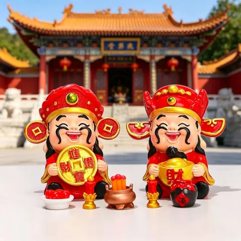 Tượng Thần Tài Mini 2026 – Trang Trí Bàn Văn Phòng, Chiêu Tài, Phong Thủy May Mắn
