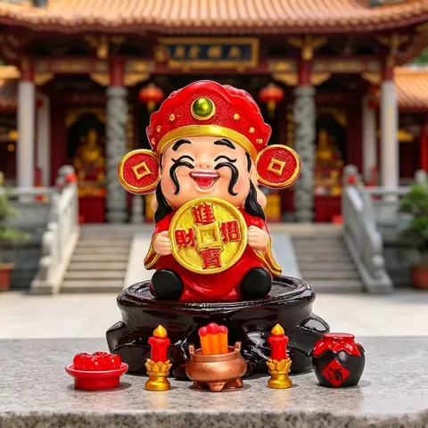 Tượng Thần Tài Mini 2026 – Trang Trí Bàn Văn Phòng, Chiêu Tài, Phong Thủy May Mắn