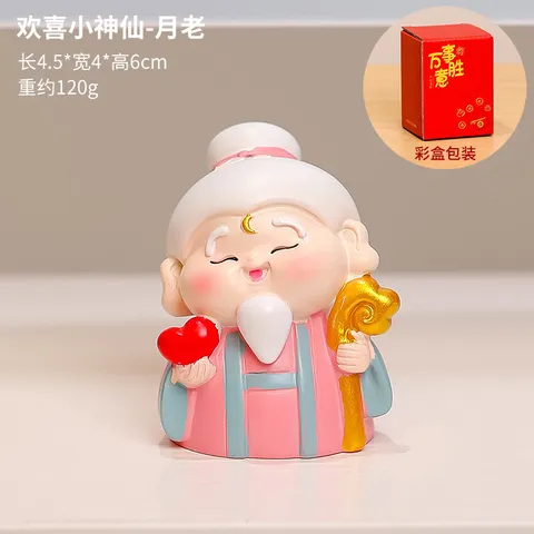 Tượng Thần Tài dễ thương sáng tạo, đồ trang trí để bàn, quà tặng văn phòng, đồ trang trí bàn làm việc bằng nhựa resin