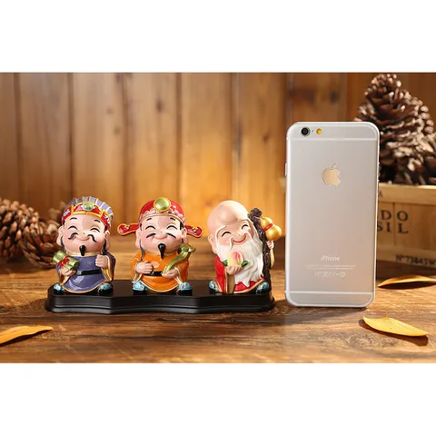 Tượng Resin Phúc Lộc Thọ & Thần Tài Mini – Trang Trí Nhà, Ô Tô, Cửa Hàng Khai Trương, Chiêu Tài