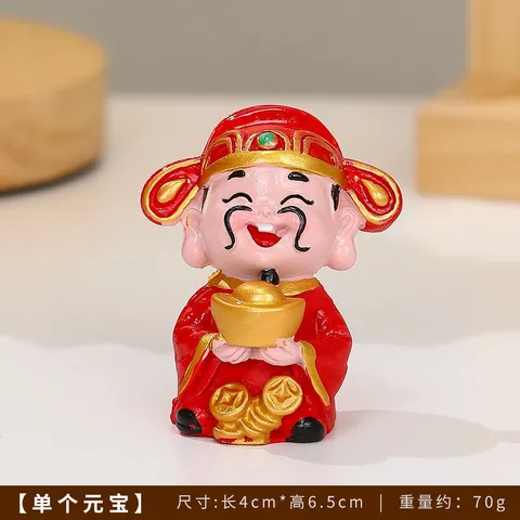 Bộ tượng Ngũ Lộ Thần Tài trang trí đồ trang trí để bàn, quà tặng khai tài, tân gia nhà mới hoặc quà tặng năm mới