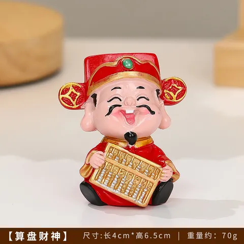 Bộ tượng Ngũ Lộ Thần Tài trang trí đồ trang trí để bàn, quà tặng khai tài, tân gia nhà mới hoặc quà tặng năm mới