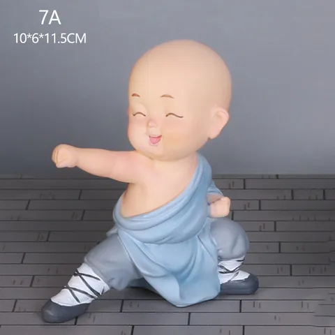 Tượng Chú Tiểu Thiền Ý Kèm Đèn Ngủ – Trang Trí Phòng Khách, Bàn Làm Việc, Phong Cách Trung Hoa