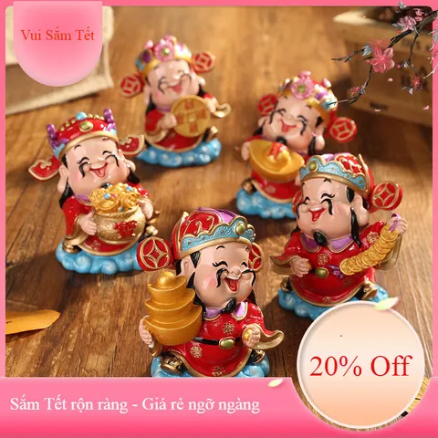 Thần tài Ngũ phúc trang trí 9cm