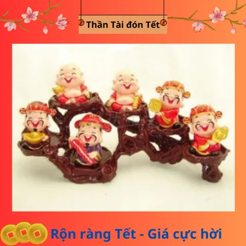 Bộ thần tài di lạc kèm kệ 6 ô