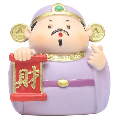 Bộ Tượng Thần Tài Phong Thủy Mini Đáng Yêu – Decor Bàn Làm Việc, Trang Trí Bàn Thờ Thần Tài Hút Lộc May Mắn