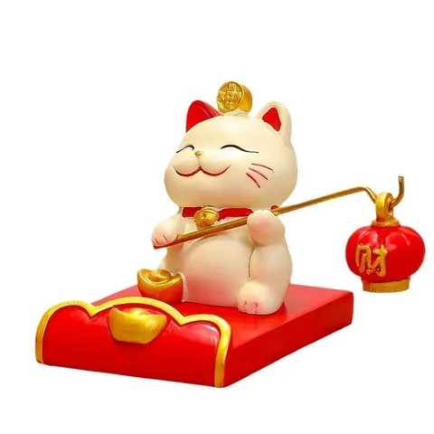Quà Tặng Trang Trí Giá Đỡ Điện Thoại Di Động Mèo May Mắn