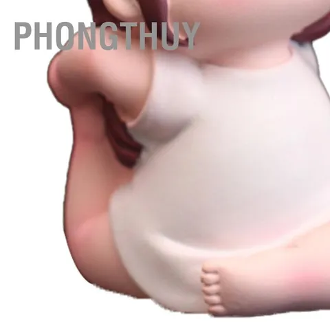 [Hàng HOT] Tượng bé gái bé mập tập Yoga để bàn Đáng Yêu Trang Trí Bàn học Xe Ô Tô【PhongThuy】