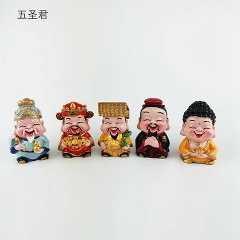 Tượng Ngũ Thánh Thần Tài Mini – Trang Trí Để Bàn, Phong Thủy Chiêu Tài, Quà Tặng Cao Cấp