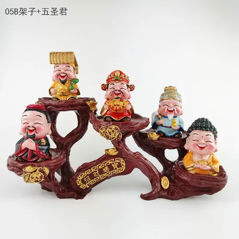 Tượng Ngũ Thánh Thần Tài Mini – Trang Trí Để Bàn, Phong Thủy Chiêu Tài, Quà Tặng Cao Cấp