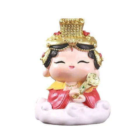 Bộ Tượng Mini Quan Âm – Phật – Thần Tài – Quan Công – Phúc Lộc Thọ Ngồi Đài Sen – Decor Phong Thủy May Mắn
