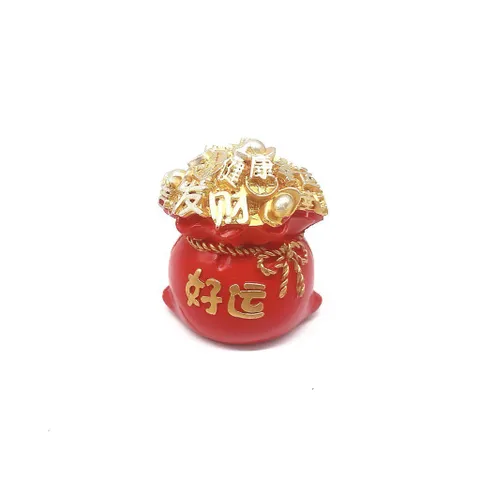 Bao túi đồng xu đỏ, vàng nhỏ xinh tranh trí  tiểu cảnh, bánh kem, để xe hơi ... phong thủy may mắn tài lộc