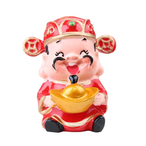 Tượng Thần Tài Cầm Xu Mini – Tượng Phong Thủy May Mắn, Hút Tài Lộc Đầu Năm
