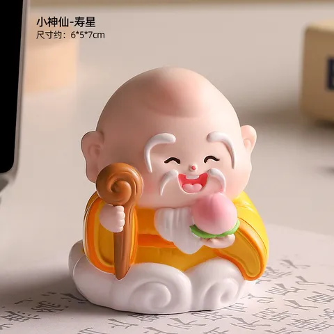 Đồ Trang Trí Nhỏ Chúc May Mắn Đến Với Phật, Búp Bê Thủ Công Bằng Nhựa, Quà Tặng Trang Trí Máy Tính Để Bàn Văn Phòng