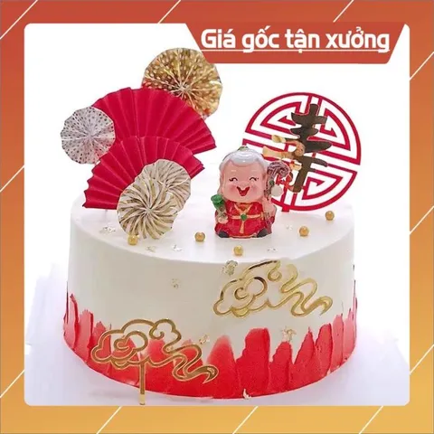 Phụ kiện trang trí bánh sinh nhật bánh kem - Cặp đôi ông bà thọ