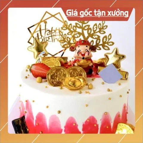 Phụ kiện bánh sinh nhật bánh kem - ÔNG THẦN TÀI NHỰA