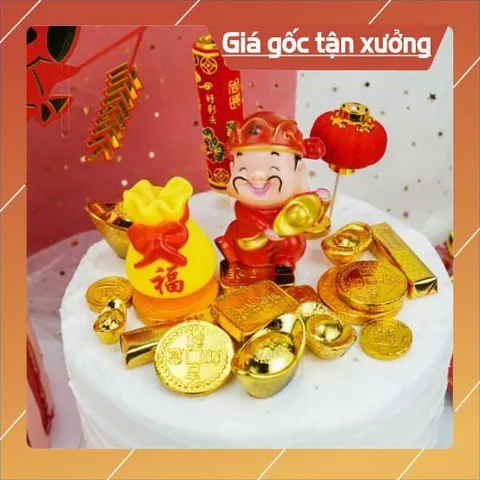 Phụ kiện bánh sinh nhật bánh kem - ÔNG THẦN TÀI NHỰA