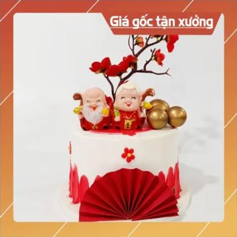 Phụ kiện trang trí bánh sinh nhật bánh kem - Cặp đôi ông bà thọ