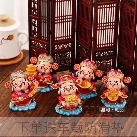 bộ năm ông thần tài 9 cm ôm thỏi vàng