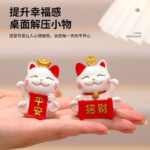 Đồ Trang Trí Mèo May Mắn, Búp Bê Hoạt Hình Mới