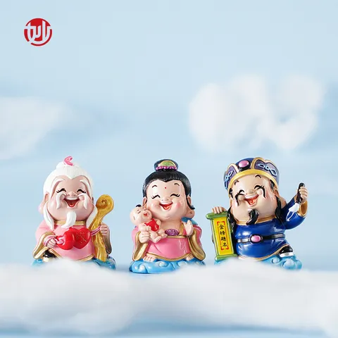 Đồ trang trí độc đáo hình tiên tài từ nhựa resin, phù hợp trang trí trong nhà, văn phòng, trang trí xe hơi, quà tặng thủ