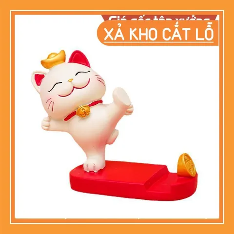 Giá đỡ điện thoại hình chú mèo may mắn trang trí nhà cửa, để ô tô tiện lợi 💕FREESHIP 50k💕 Linh Tinh 10k
