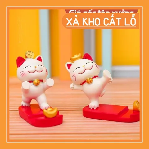 Giá đỡ điện thoại hình chú mèo may mắn trang trí nhà cửa, để ô tô tiện lợi 💕FREESHIP 50k💕 Linh Tinh 10k