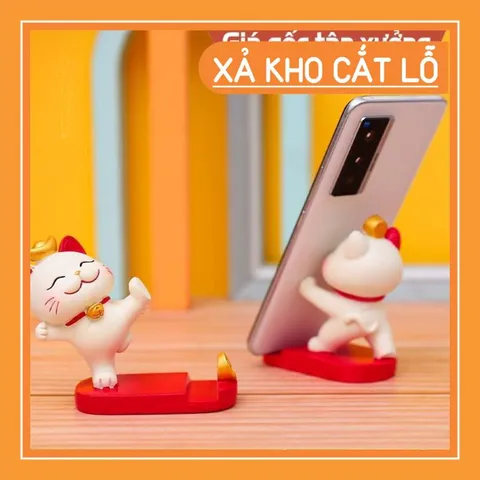 Giá đỡ điện thoại hình chú mèo may mắn trang trí nhà cửa, để ô tô tiện lợi 💕FREESHIP 50k💕 Linh Tinh 10k