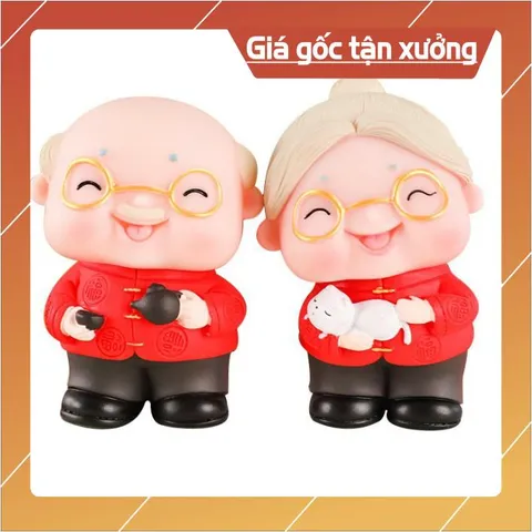 Phụ kiện bánh sinh nhật bánh kem - Cặp đôi ông bà đủ mẫu Trang Trí Bánh Sinh Nhật