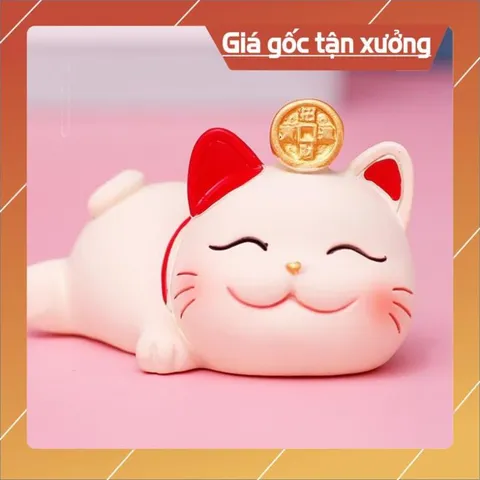 Tượng mèo cát tường trang trí ô tô, bàn làm việc đáng yêu dễ thương/ Mèo may mắn 💕FREESHIP 50k💕 Linh Tinh 10k