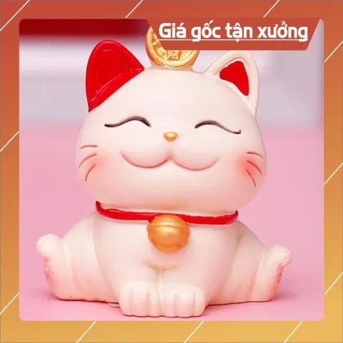 Tượng mèo cát tường trang trí ô tô, bàn làm việc đáng yêu dễ thương/ Mèo may mắn 💕FREESHIP 50k💕 Linh Tinh 10k