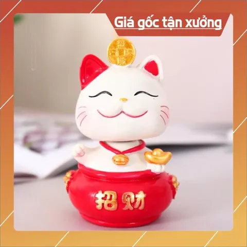 Tượng mèo cát tường trang trí ô tô, bàn làm việc đáng yêu dễ thương/ Mèo may mắn 💕FREESHIP 50k💕 Linh Tinh 10k