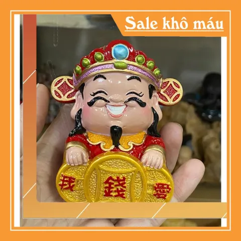 (Nhiều mẫu) Bộ 03 tượng Thần Tài 7cm cao cấp kèm đế tam cấp vuông nhỏ