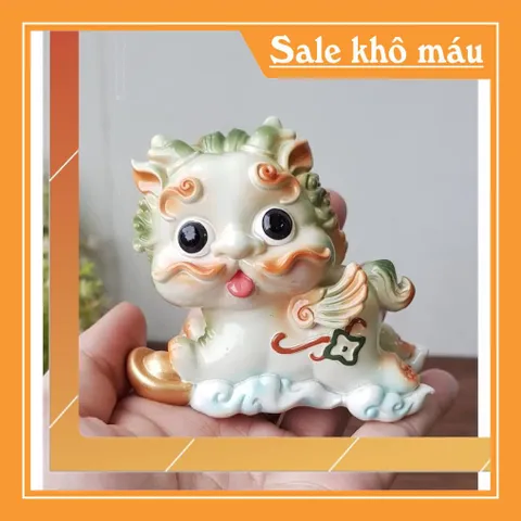 Bộ 02 tượng Kỳ Lân size lớn màu trắng