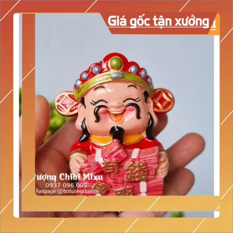 Tượng Thần Tài 7cm - ôm xấp tiền